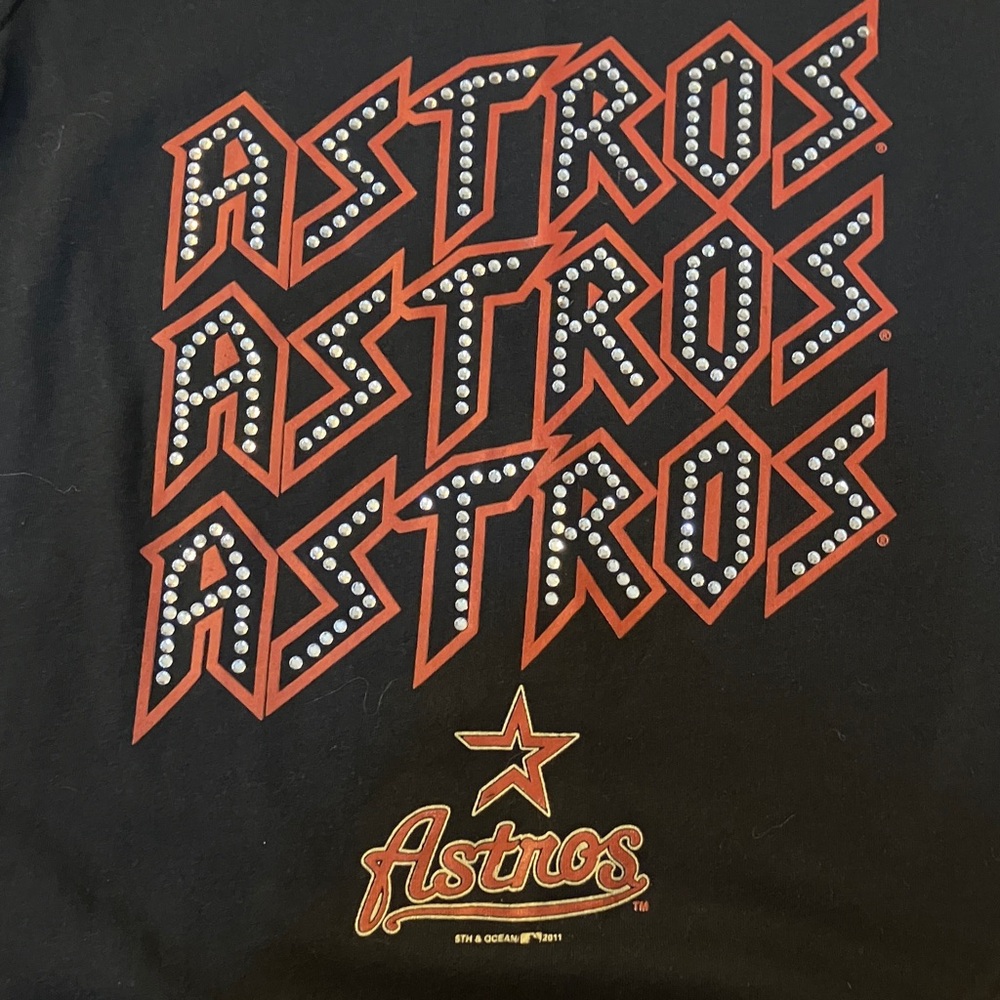 5th & Ocean Black Astros Kids Tee - Picture 3 of 3